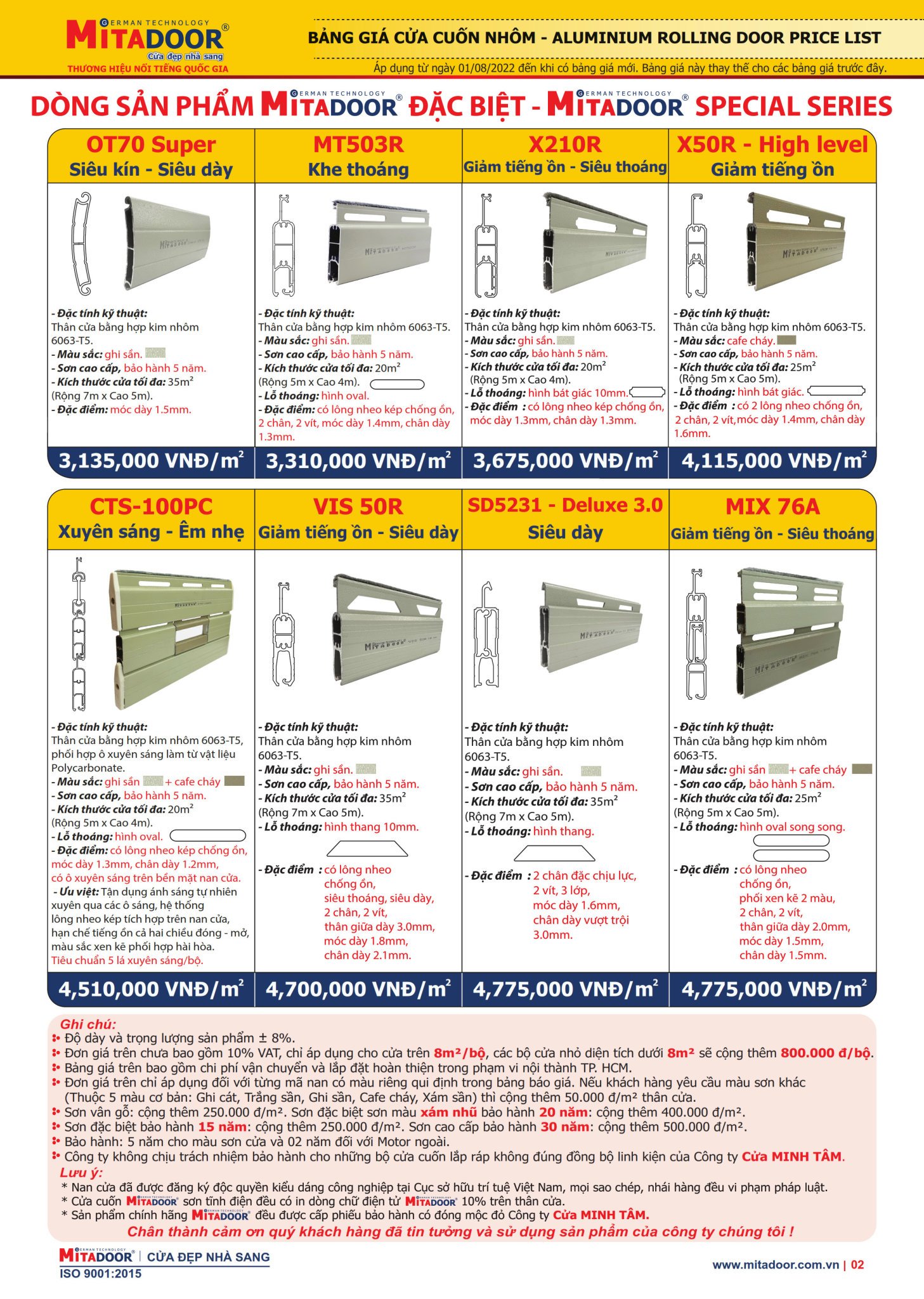 giá cửa cuốn mitadoor