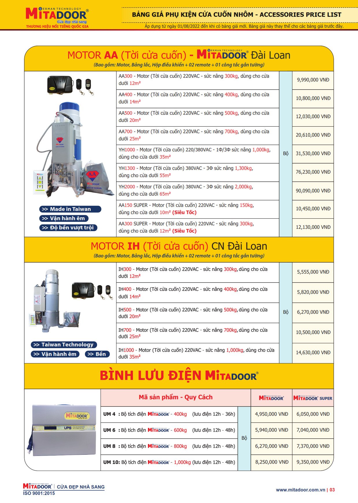 phụ kiện cửa cuốn mita door
