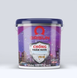 ORISUN  Sơn Chống Thấm PU Hệ Nước Cao Cấp Thùng 18L